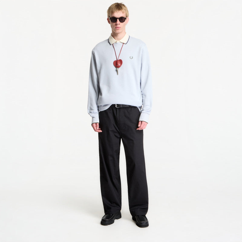 Fred Perry Crew Neck Sweatshirt Dusky Blue
