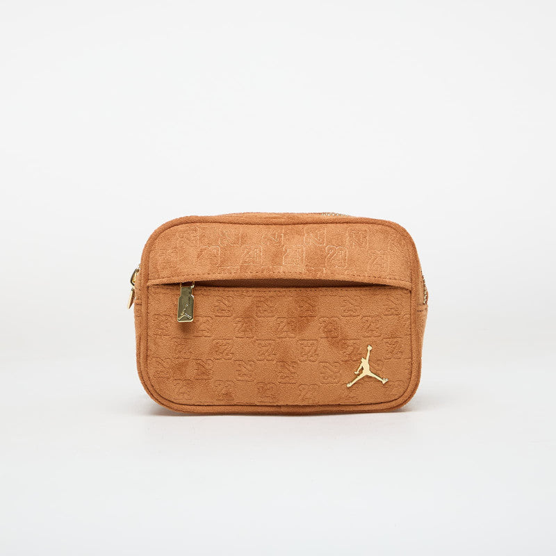 Jordan Jam Suede Monogram Camera Bag Cognac