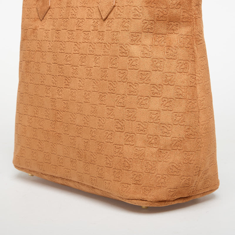 Jordan Jam Suede Monogram Tote Cognac