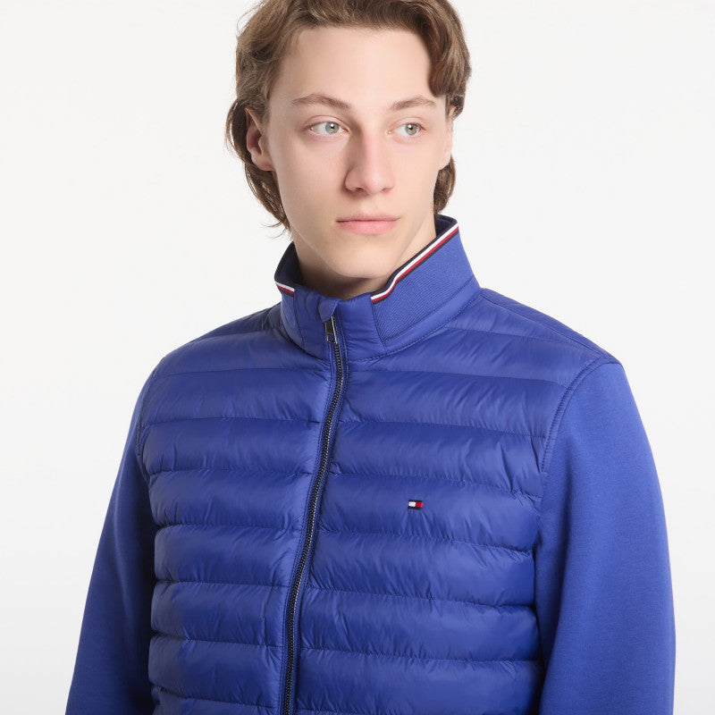 Tommy Hilfiger Mix Media Ess Rwb Stand Collar Sweatshirt Pigment Blue