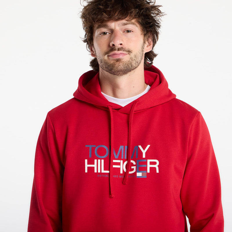 Tommy Hilfiger Brand Love Big Text Hoody Medium Red