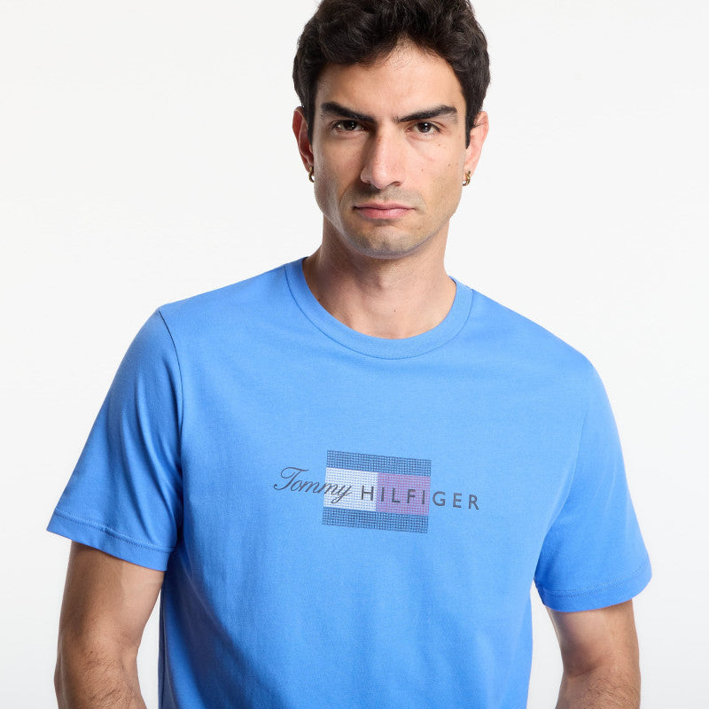 Tommy Hilfiger Script Flag Regular Tee Blue Spell