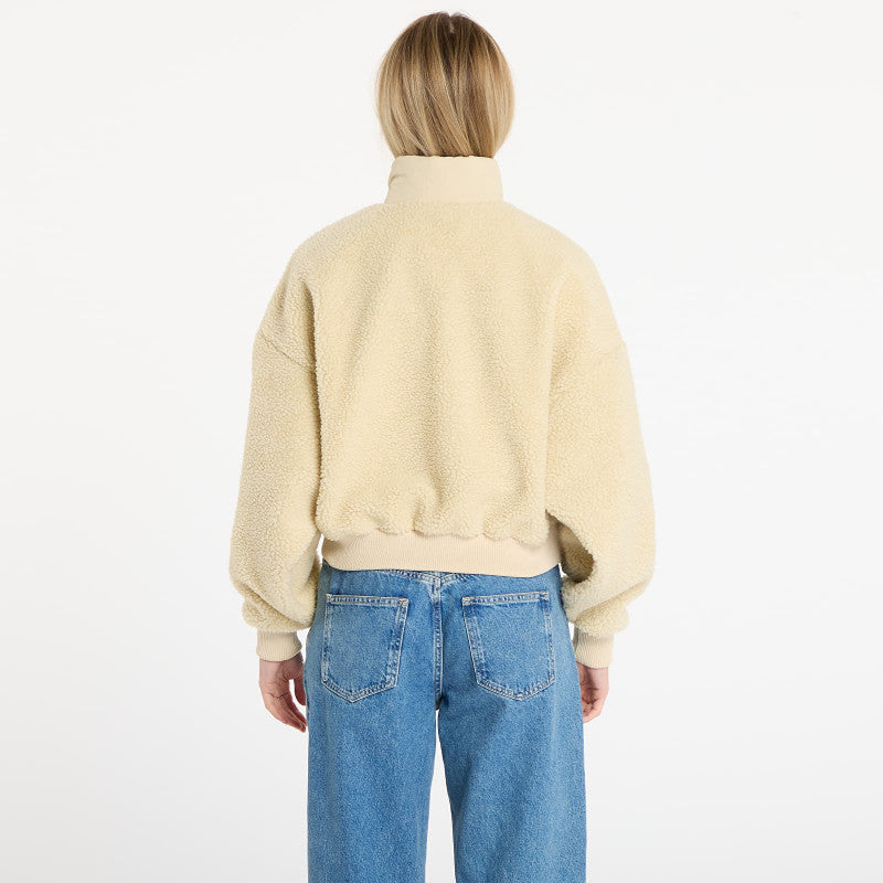 Karl Kani OG Crop Teddy Bomber Jacket Beige