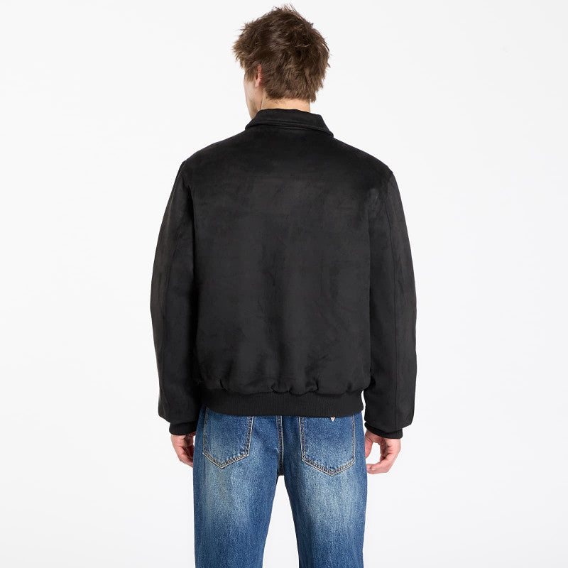 Karl Kani Legacy Faux Suede Bowling Jacket Black