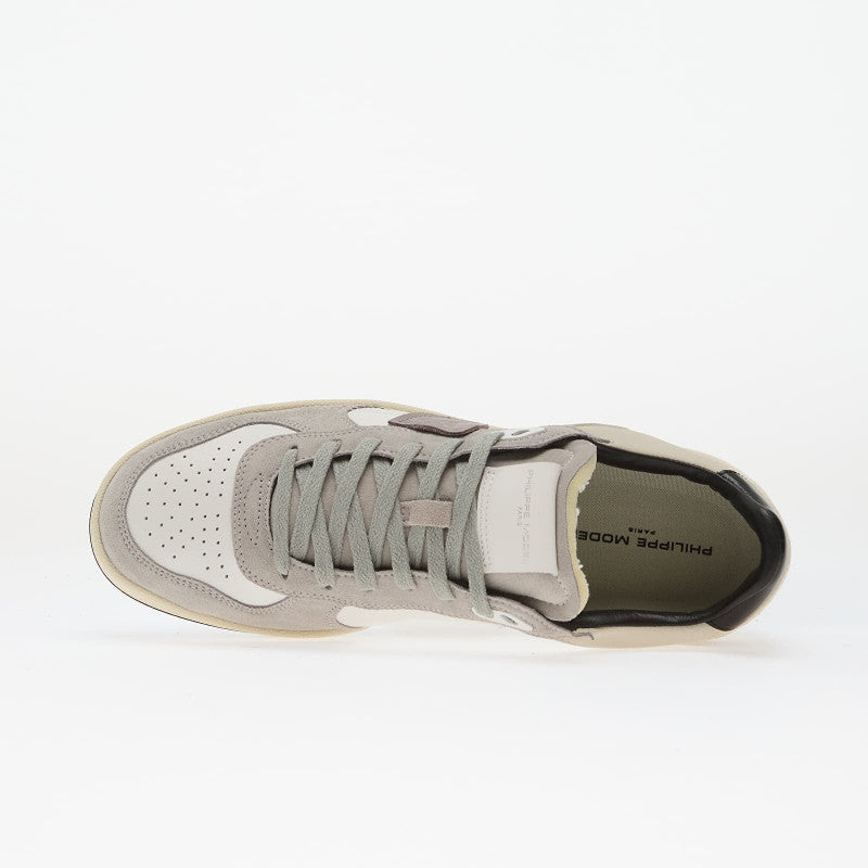 Philippe Model Pgal Low Man Veau Daim/ Blanc Noir