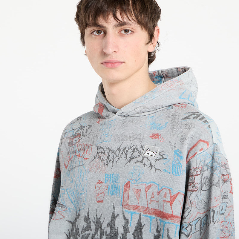 RIPNDIP Marker Hoodie Sage Grey Vintage Wash