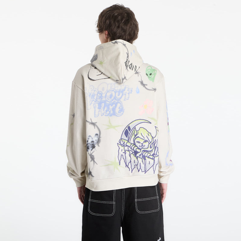 RIPNDIP Goosebumps Zip Hoodie Bone