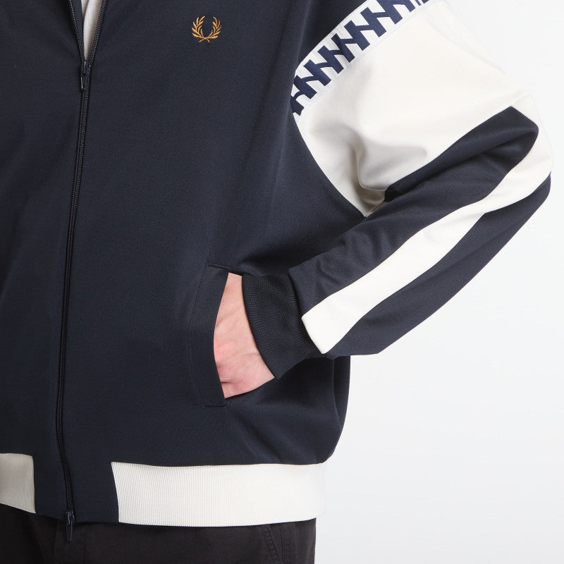 Fred Perry Meyba Cut And Sew Track Jacket Black