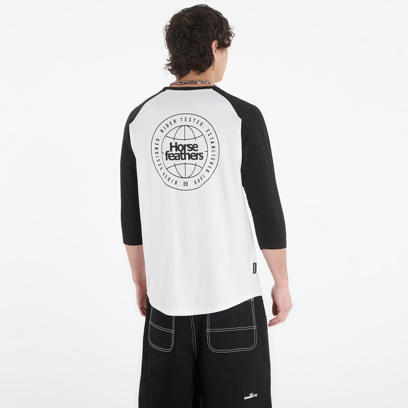Horsefeathers Global Raglan T-Shirt White/ Black