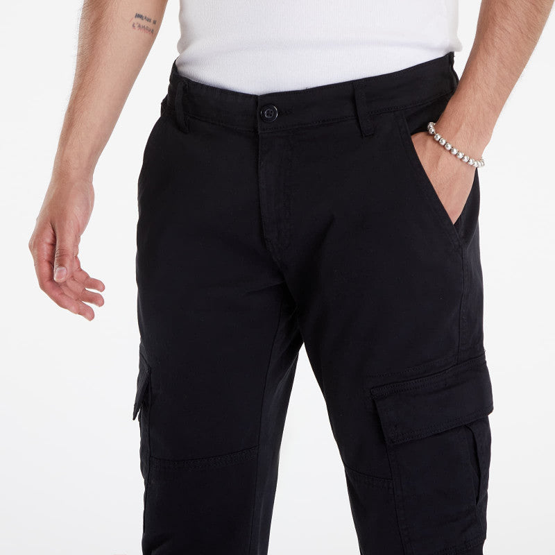 Urban Classics Washed Cargo Twill Jogging Pants Black