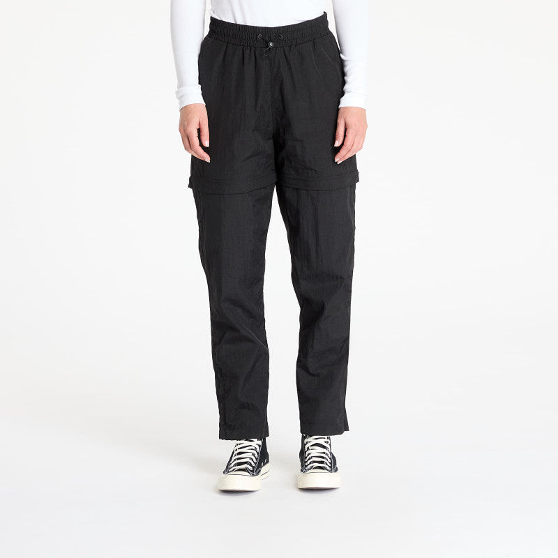 Urban Classics Ladies Shiny Crinkle Nylon Zip Pants Black