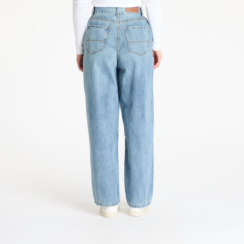 Jeansy Urban Classics Ladies High Waist 90'SWide Leg Denim Pants Blue