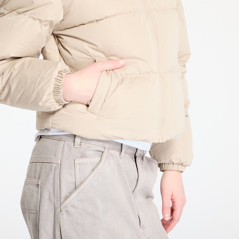 Urban Classics Ladies Short Peached Puffer Jacket Wet Sand