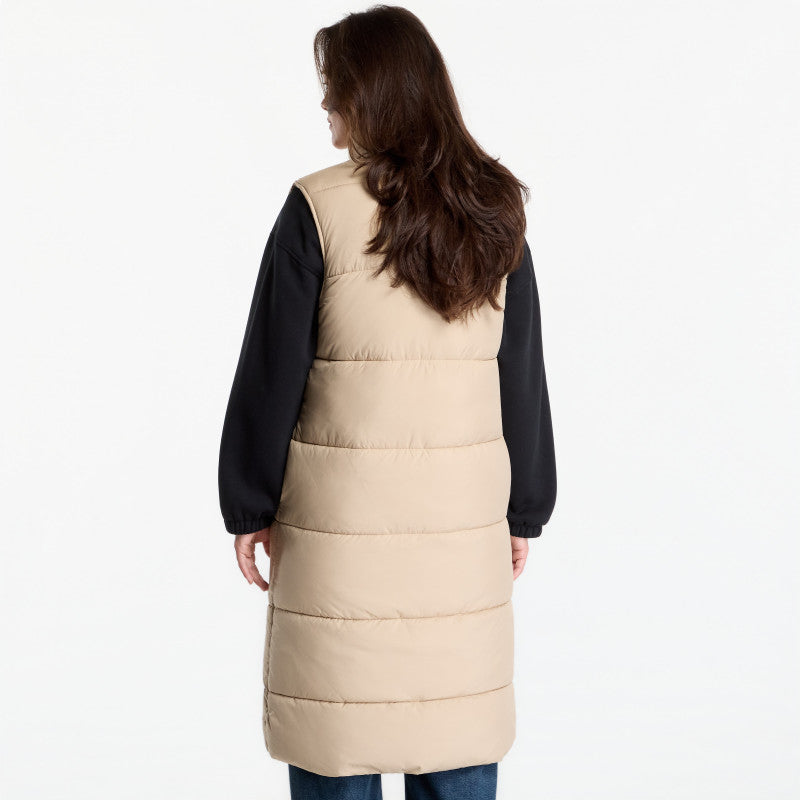 puchowa Urban Classics Ladies Long Puffer Vest Wet Sand
