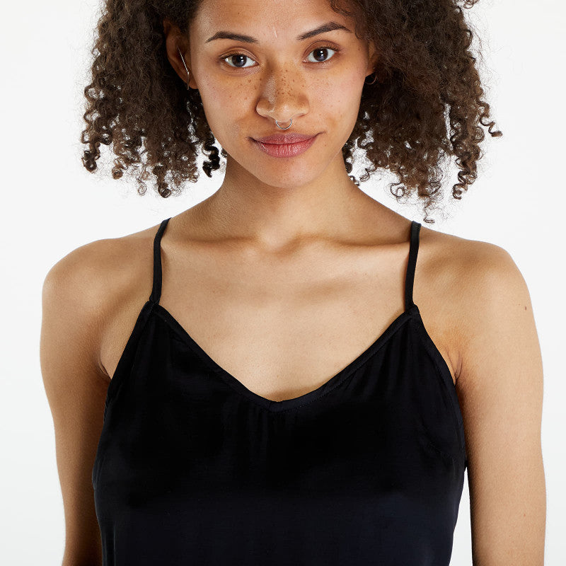 Urban Classics Ladies Viscose Satin Slip Top Black