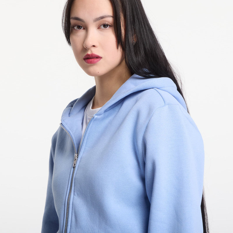 Urban Classics Fluffy Zip Hoody Powder Blue