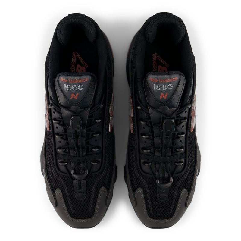 New Balance 1000 Black Metallic/ Red Rock