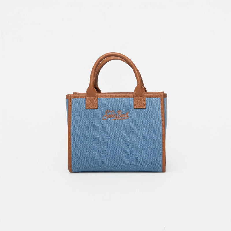MC2 Saint Barth Vanity Bag Midi Bag Denim Grain Leather