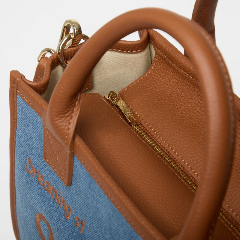 MC2 Saint Barth Vanity Bag Midi Bag Denim Grain Leather