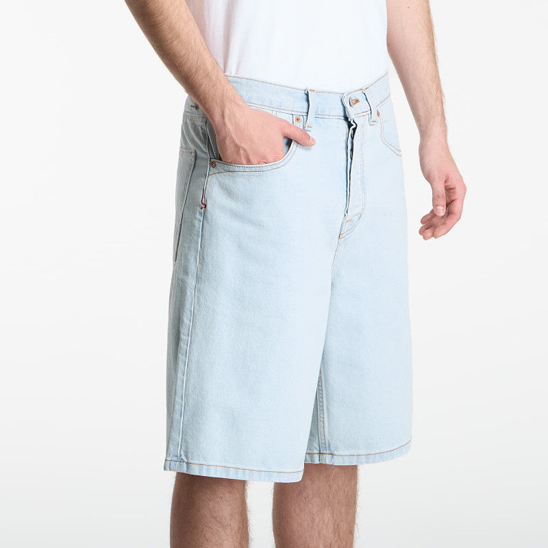 Vans Check-5 Baggy Denim Shorts Blue Ice