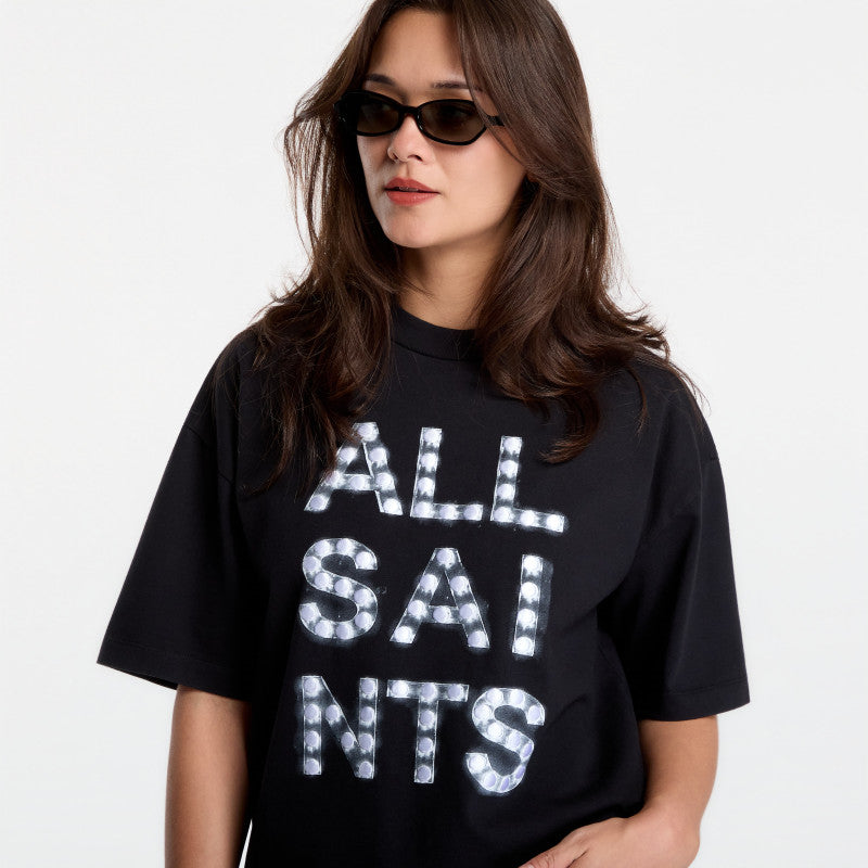 AllSaints Neon Etta Tee Black