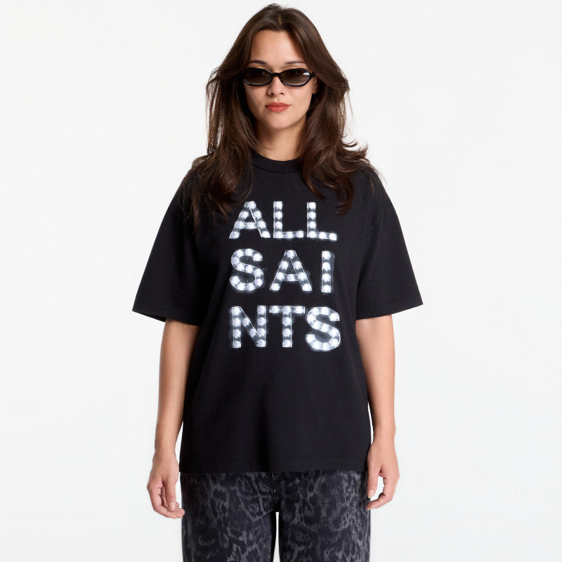 AllSaints Neon Etta Tee Black
