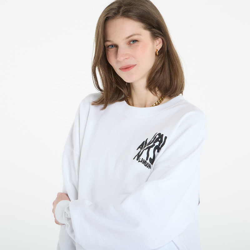 AllSaints Orlando Lila Sweat Ashen White