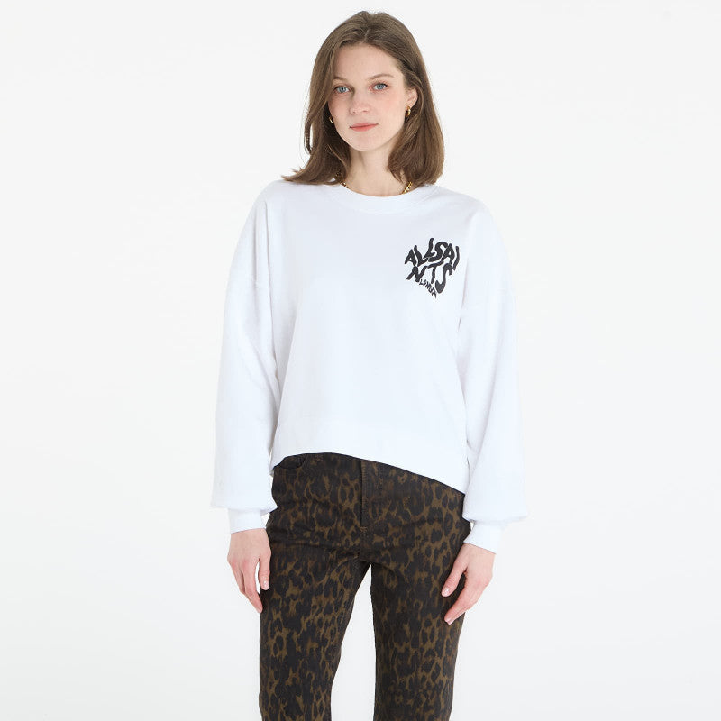 AllSaints Orlando Lila Sweat Ashen White