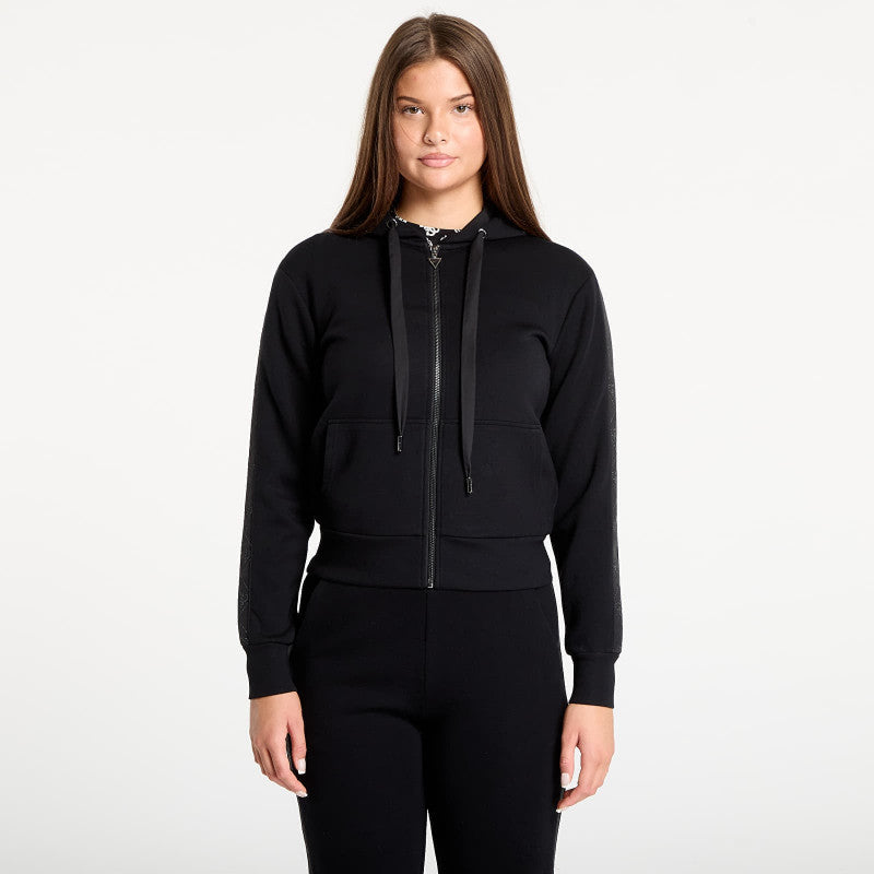 GUESS New Hooded Scuba Sweatshirt Black