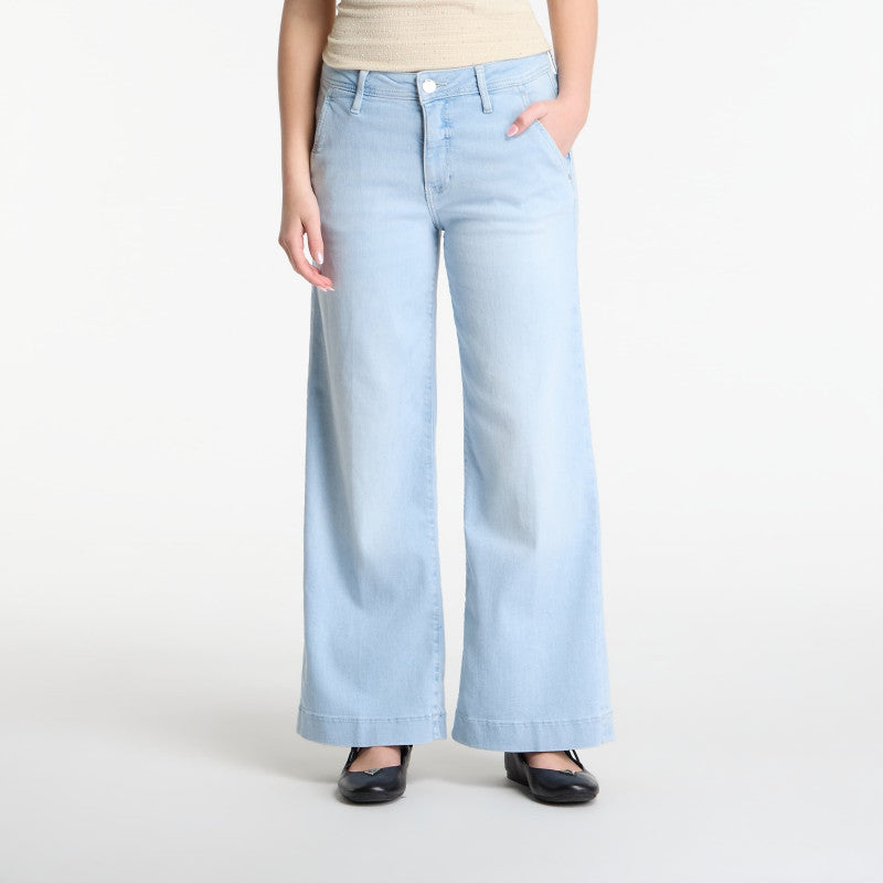 Jeansy GUESS Zoya Wide Leg Crop Jeans Colonial Light
