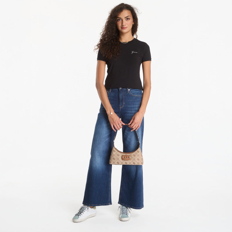 GUESS New Ss Cn Mini Logo Tee Jet Black