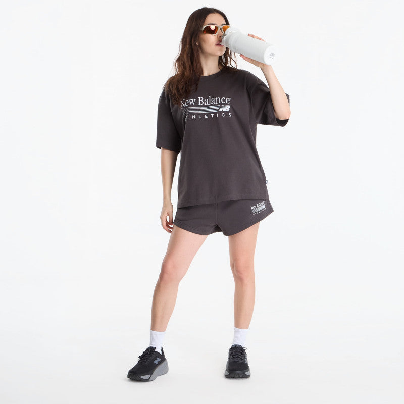 New Balance Trackside Oversized T-Shirt Black Cement