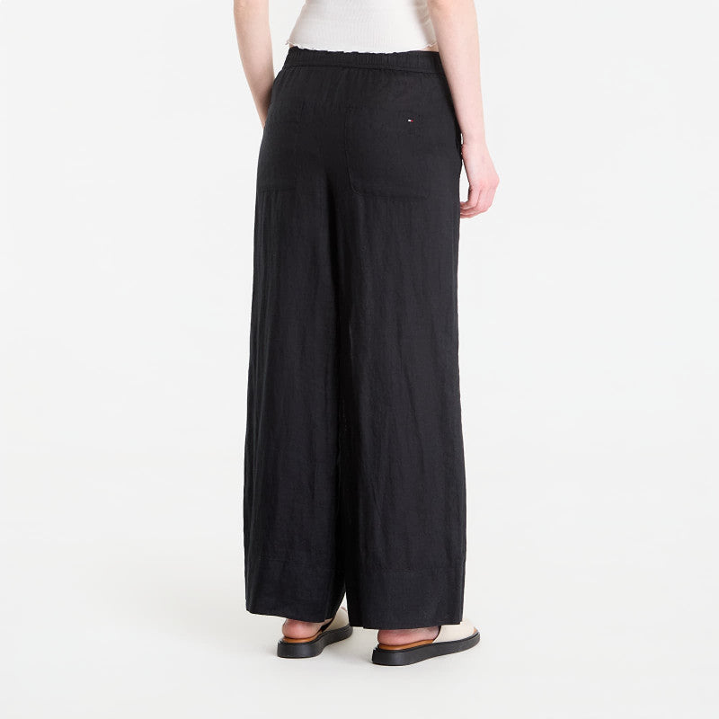 Tommy Hilfiger Ess Linen Pull On Pants Black