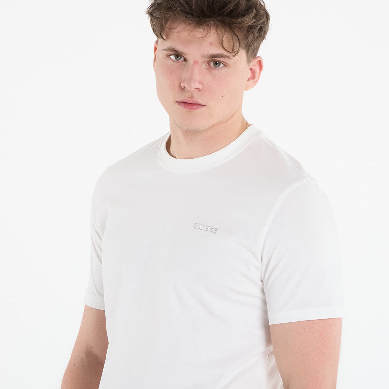 GUESS Marzio Cn Ss T-Shirt Salt White